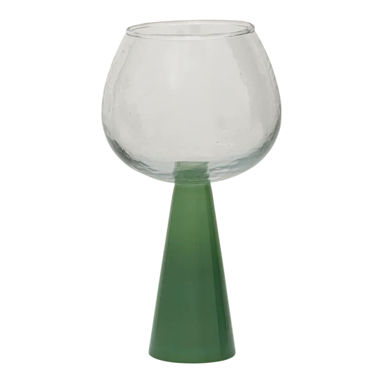 Set of 2 Jade Green Spritz Cocktail Glasses