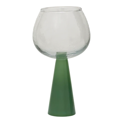 Set of 2 Jade Green Spritz Cocktail Glasses